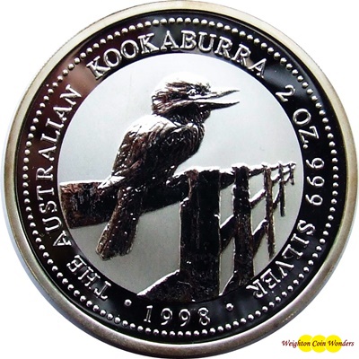 1998 Silver 2oz KOOKABURRA - Click Image to Close
